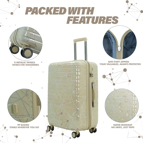 Image of Spider Trolley bag Single Small | Expandable Travel Luggage Suitcase | Large Polycarbonate Hardshell, Lightweight Expandable, 360 Rotatable Wheels, TSA Type Lock