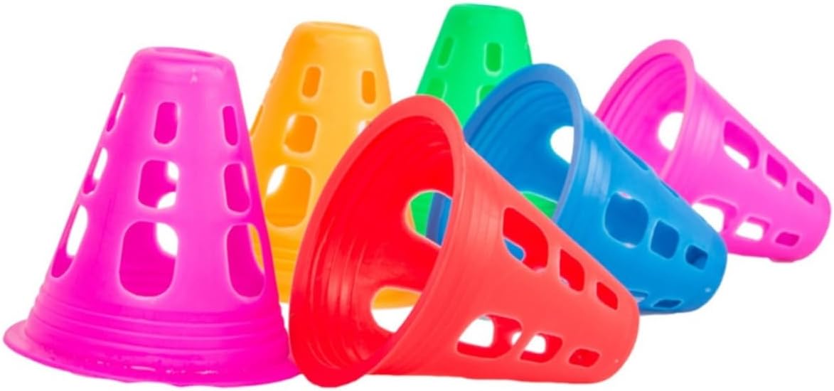 Sosoport 10pcs Traffic Cones Football Training Cones Soccer Training Cones Block Cones Survival Water Bottles Helmet Light Adjustable Hurdles British Flag Headband Sports Roller Skating