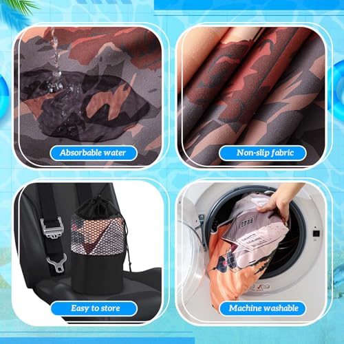 Image of Hahafelt 2 Pack Car Seat Towel Cover with Storage Bag, National Park 2 | 63 x 32 in Car Towel Seat Cover Non Slip Waterproof, Gym Workout Swimming Running, Machine Washable Sweat Absorbent Protector