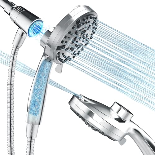 Premium Upgrade – Magnetic Handheld Shower Head with Filter, High-Pressure 10-Mode Detachable Showerhead, ABS Chrome Body with Extra Cleaning Nozzle, Easy Tool-Free Installation （DV02）