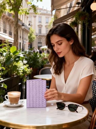 Image of FINTIE Passport Holder, Slim Travel Wallet RFID Blocking Card Case Cover Passport Cover Protector Essentials with Credit Card Slots for Women /Men | Slim