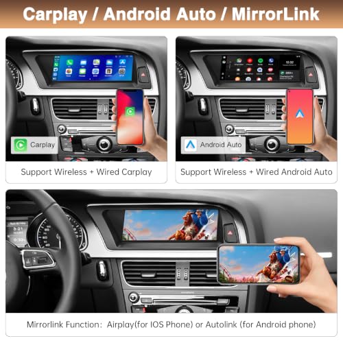 Radio con pantalla touch de 8.9 pulg para Audi A4 2009-2015 miniatura 4