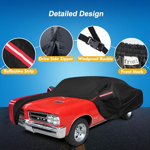 Image of QUNSUNUS Car Cover for Pontiac GTO, Lemans,Tempest 1961-1972 Cotton Lining