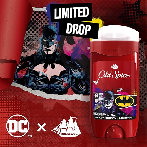 Image of Old Spice Aluminum Free Deodorant for Men, 24 /7 Freshness & Lasting Scent, Long Lasting Odor Protection, Smell Like a Hero, Batman, Black Cherry and Nightfall Scent, 3.0 oz