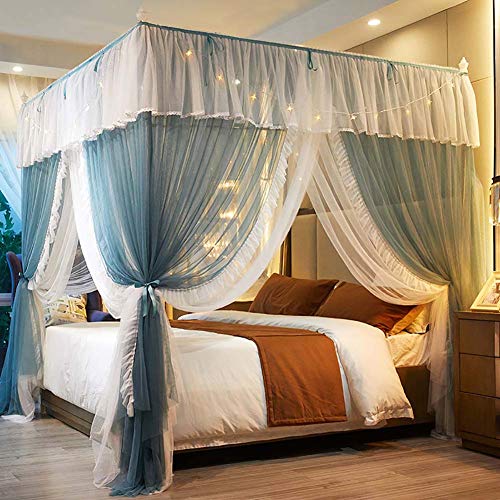 Funda de cama, mosquitera princesa, mosquitera de cúpula de tres puertas, manta de cama de princesa, manta colgante suspendida de techo redondo, adecuada para viajes de campamento y uso familiar,B,2.0