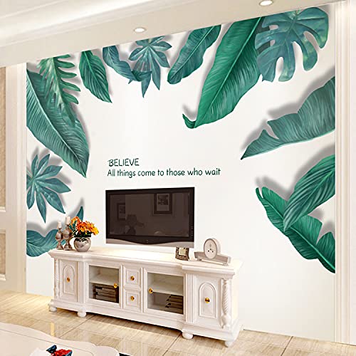 Agkupel Green Tropical Leaves Wall Decal Nature Palm Tree Leaf Plants Wall Sticker Cactus Diy Art Murals Fresh Leaves Wall Decor For Bedroom Living Room Classroom Offices Home Decoration Style 16 #TOP3
