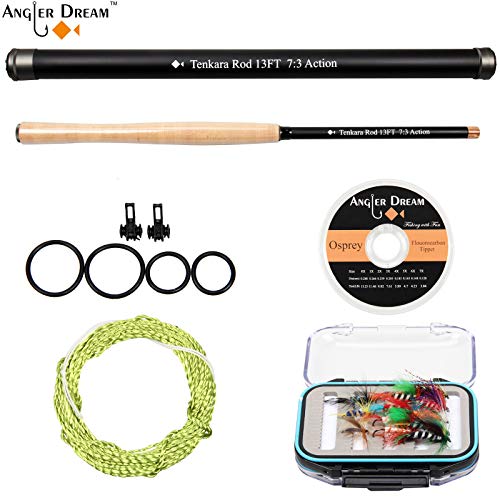 ANGLER DREAM 13FT Tenkara Rod Kit 30T Carbon Fiber Telescopic Fly Fishing Rod