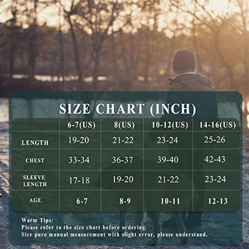 Ggleaf Boy's Winter Coat Thicken Puffer Jacket Water Repellent Outwear With Removable Hood Navy 14-16 #TOP6