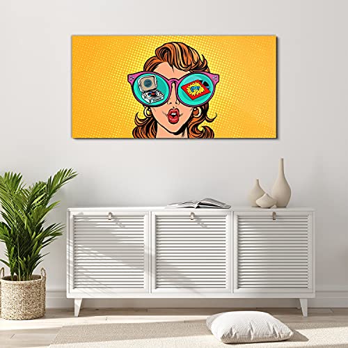 Tableau acrylique lumineux 120x60cm résistant aux UV style rétro