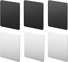 LROLTEF Metallplatte Selbstklebende - Metallplättchen Metall Platte Set Silikon Rechteckige mit Starkem Kleber Nur für Schrankleuchten Magnete anwendbar | 6 Stück