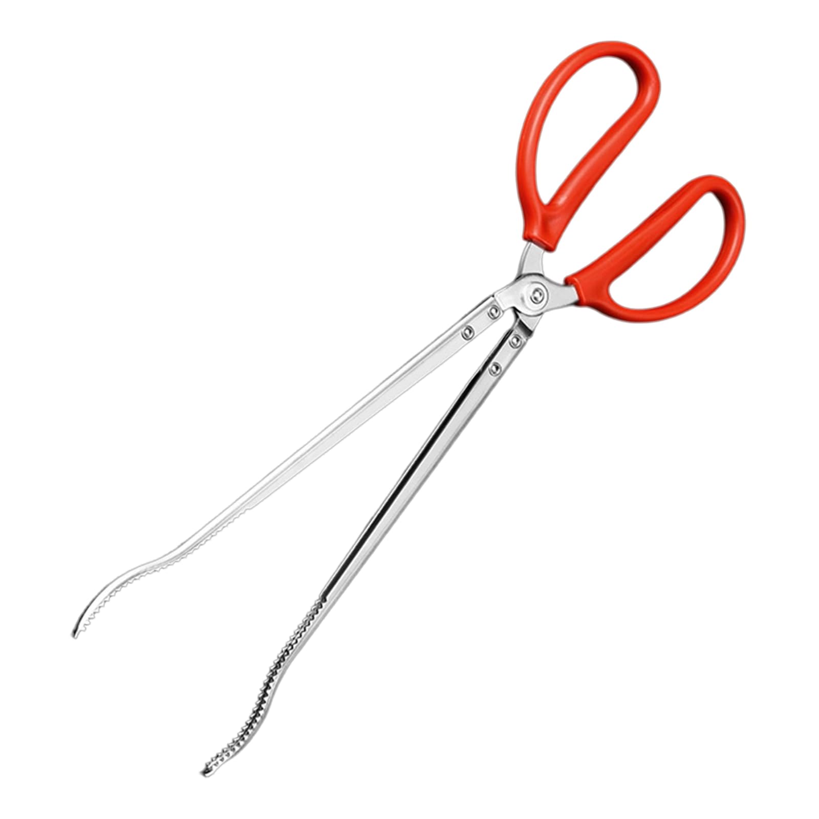 Tsophreniq 38Cm Curved Professional Outdoor Garbage Color Tongs Long Handle Eel Catching Pliers Rustproof Fish Tongs Replacement Fishing Tool