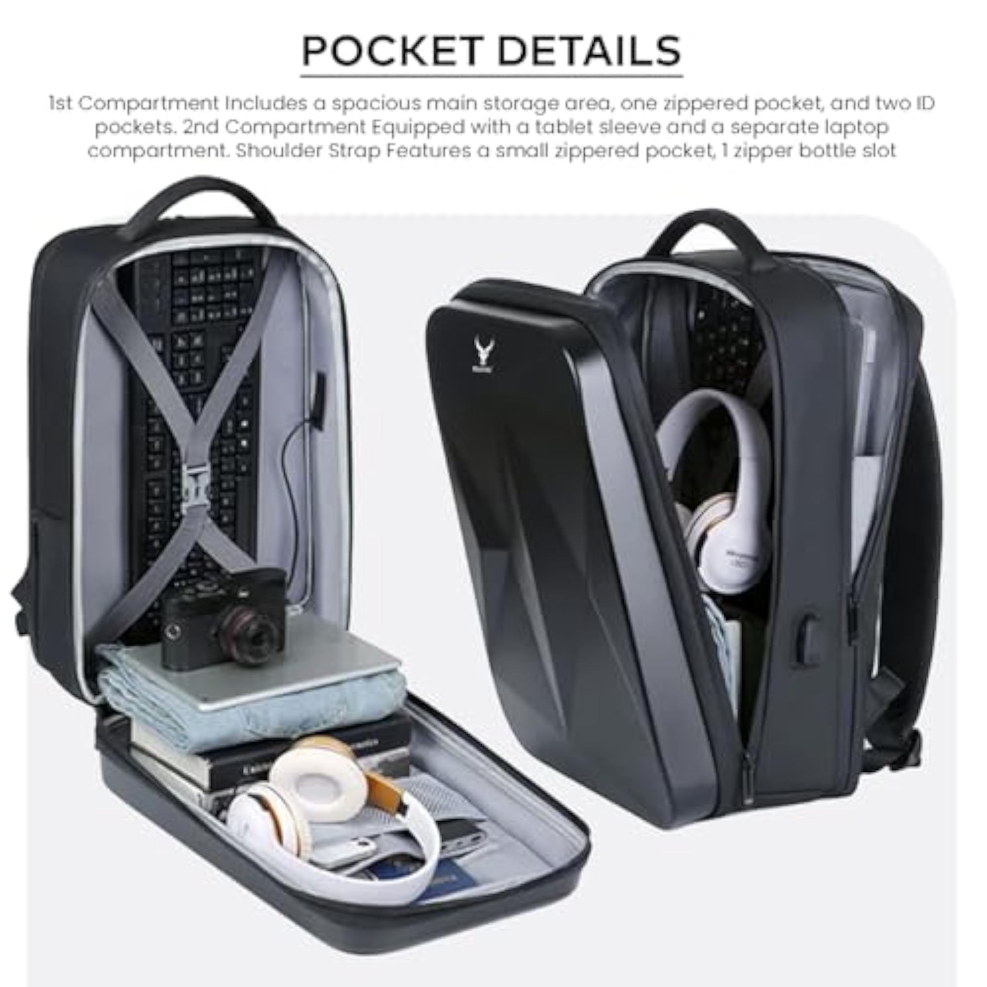 Hard Case Waterproof 16-Inch Laptop Backpack