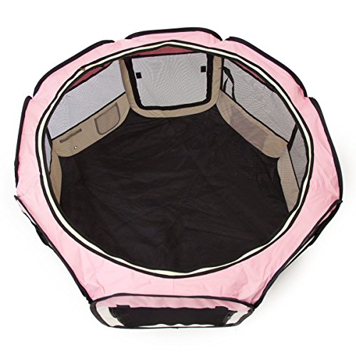 all Pets United® Welpen-Laufstall Tierlaufstall Welpenauslauf-Stall; XXL Freigehege für Hunde, Katzen, Hasen & Kleintiere im Innen- und Außenbereich (Pink)