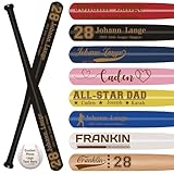 Personalized Mini Baseball Bat 18″Custom Wooden Bat Engraved Name Logo Number Customized Mini Bats for Tee...