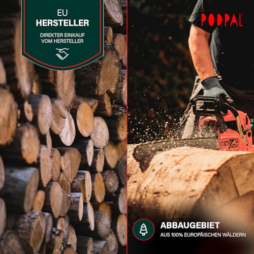 PODPAL 500 Stück Herbst-Anzündwolle – 100% Holzwolle & Wachs, umweltfreundlich, geruchlos – Schnellzündende Anzündhilfen für Kamin, Ofen, Grill & Lagerfeuer