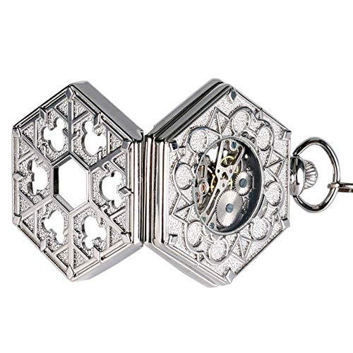 Zakhorloge met ketting voor heren, creatieve horlogehanger, heren handwind automatisch mechanisch zakhorloge skelet wijzerplaat horloges - Afbeelding 7