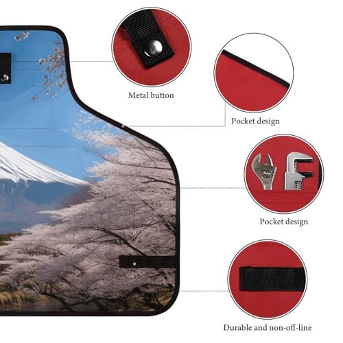 Delantal de trabajo Mt. Fuji con 8 bolsillos y ajuste cruzado miniatura 3