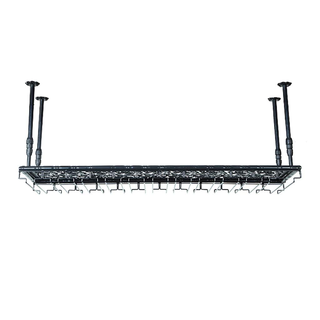Porte-gobelets et porte-bouteilles de vin de type plafond suspendu en métal