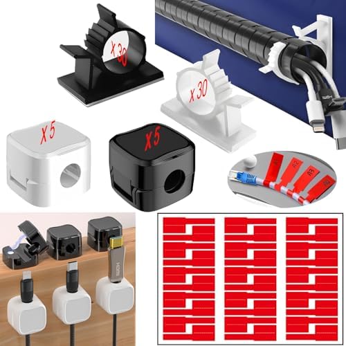 60 Stk Kabelclips Selbstklebende, Kabelhalter Kabelklemmen, Draht Kabel Halter 60 Stk Kabelclips Selbstklebende, Kabelhalter Kabelklemmen, Draht Kabel Halter