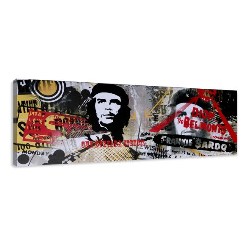 Visario Image sur Toile 120 x 40 cm Che Guevara Cuba XXL 5707 entièrement encadrée avec Une énorme œuvre d'art de Construction avec Cadre