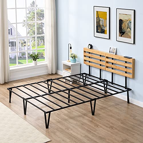 Hw Comfort Bamboo Headboard, Adjustable Height - Attach Metal Platform Bed Frame - Headboard Only, Headboard Shelf, Easy To Clean, Queen, Natural #TOP5