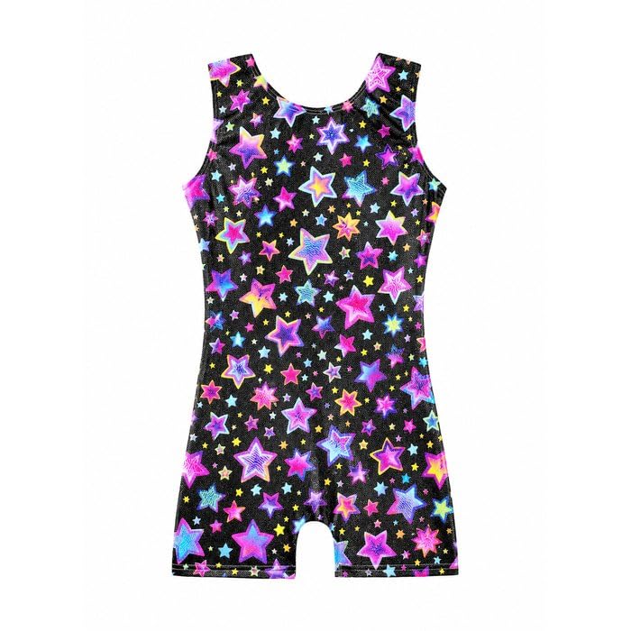 HOZIY Gymnastics Leotards for Girls Unicorn Aurora Rainbow Mermaid Dinosaur Cupcake Sparkle Biketard Toddlers Kids Children
