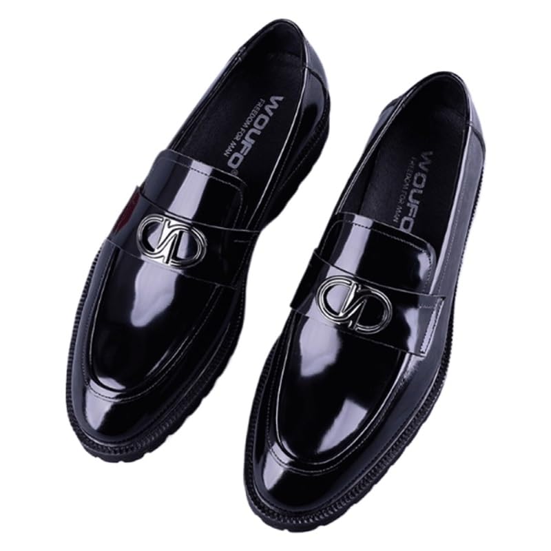 Men's Casual Genuine Leather Flats Soft Driving Walking Loafer Shoes Man Brogue Business Shoes
