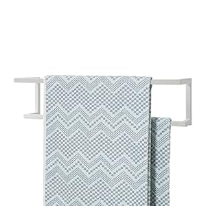 Sealskin Carré Handdoekhouder, 2-voudig, voor het opbergen van 2 grote handdoeken, ideaal voor kleine badkamers en gastentoilet, handdoekstang voor wandbevestiging, metaal, mat zwart gepoedercoat