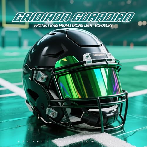 Image of KUBQLIG Football Helmet Visors, Clear and Tinted, 1 or 2 Pack | Clear and tinted options for many youth and adult facemasks with installation hardware