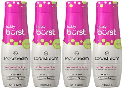 SodaStream Bubly Burst Watermelon Lime Drink Mix (440ml, Pack of 4)