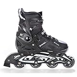 Inlineskates Inliner Raven Pulse verstellbar (Black, 37-40(23,5cm-26cm))