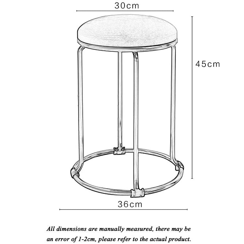 Tabourets empilables dorés de 45 cm pour salon et coiffeuse - 3