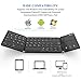 Foldable Bluetooth Keyboard, Jelly Comb 3-in-1 (USB/Microusb/Type C) Wired & Bluetooth Keyboard with Touchpad Compatible for All Devices Windows iOS Android Tablet-Black