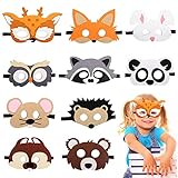 ✿【Fiesta temática de animales】Estas máscaras de dibujos animados de criaturas del bosque están especialmente diseñadas para los niños Fiesta de safari en la jungla, los niños pueden usar estas adorables máscaras para cosplay de diferentes animales para disfrutar de una fiesta especial.