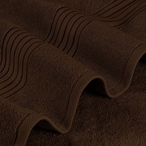 Image of Utopia Towels Luxurious Bath Towels Set, 4 Pack, 27 x 54 Inches - 100% Ring Spun Cotton, Thick, Plush, and Fast-Drying, Designed for Premium Hotels, Spas, and Homes, Dark Brown