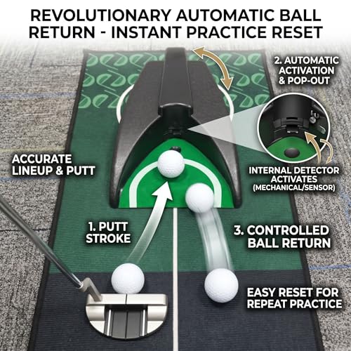 Golf Putting Mat with Mirror
