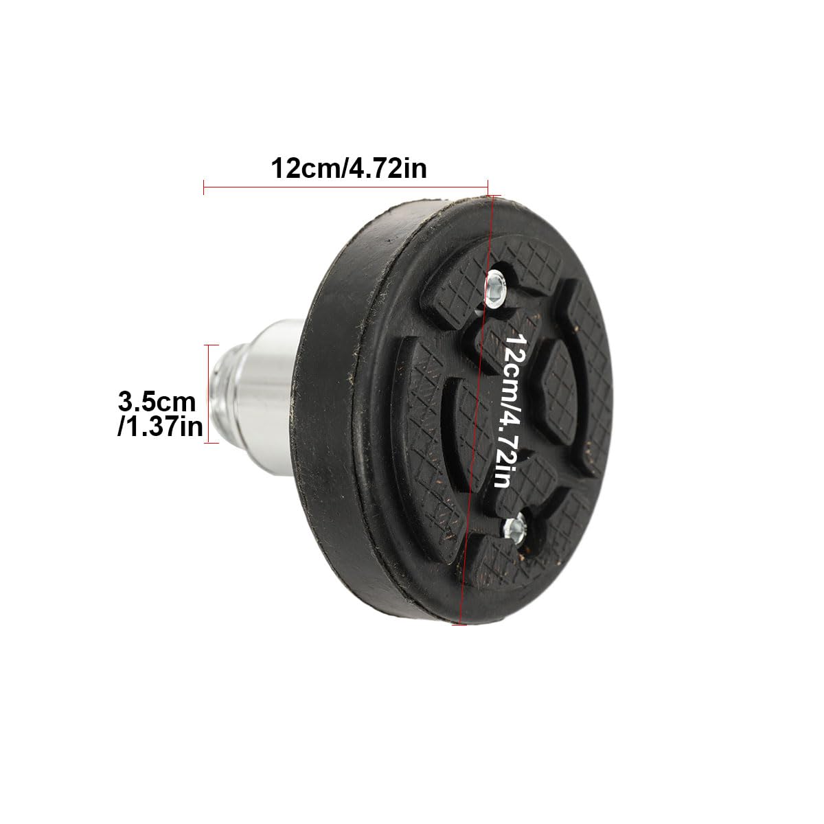 4pcs Pad Blocs pour Pont Elevateur, Diamètre : 50 mm, Coussinets de Cric en Caoutchouc, Bloc de Cric en Caoutchouc avec Filetage pour Lève-Voiture et Plate-Forme de Levage, Hauteur: 120 mm