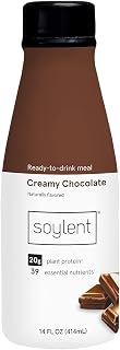 Complete Meal Replacement Shake, Creamy Chocolate, 20g complete protein, 28 vitamins & minerals, low sugar, 14oz (Single Bottle)