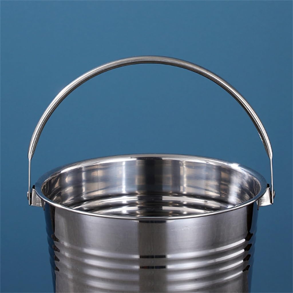 Stainless Steel Ice BucketGlossy Round BucketWater BucketChampagne Beer Bucket