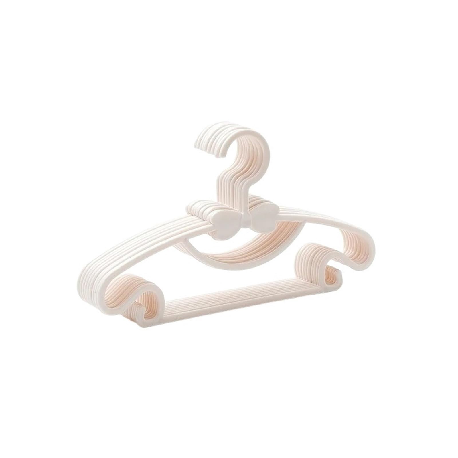 5/10/20pcs Clothes Racks Portable Plastic Hanger Clothing Organizer(White,20pcs)