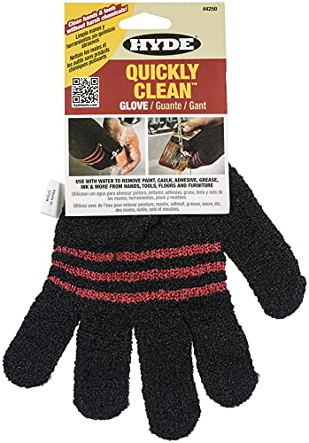 Hyde 44250 Quickly Clean Hand and Tool Cleaning Glove, Black