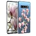 Produktbild kwmobile Hülle kompatibel mit Samsung Galaxy S10 - Handyhülle - Handy Case Magnolien Rosa Weiß Transparent