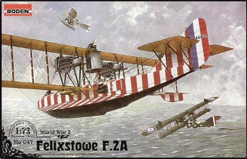 Roden Felixstowe F.2A Late British Twin-Engine Flying Boat Airplane Model Kit