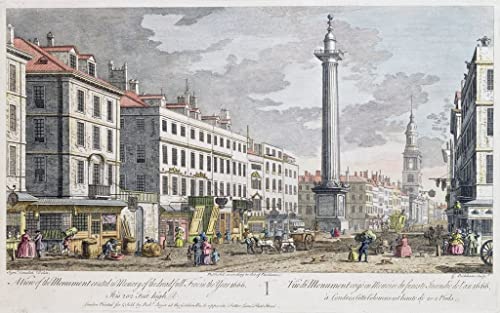 Poster Antonio Canal Monument au grand incendie de Londres 50x70 cm