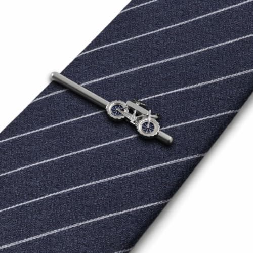 Barra de corbata para bicicleta pasador de corbata masculino color plata 5