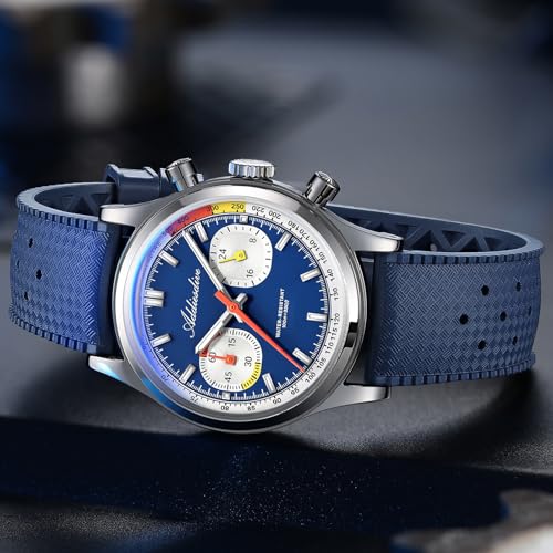 Image of ADDIESDIVE 38 MM Chronograph Watch VK64 Sweep Second Movement Tachymeter Mark FKM Rubber Strap BGW9 Super Lume Colourful Outdoor Sports Watches for Men Women