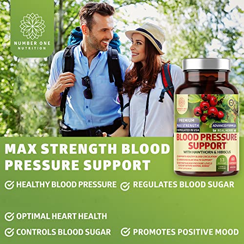 N1N Premium Blood Circulation Supplement [8 Powerful Herbs & Vitamins] And Blood Pressure Support W/ Hawthorn And Hibiscus [13 Potent Ingredients To Support Heart Health, Blood Circulation And Blood P #TOP6