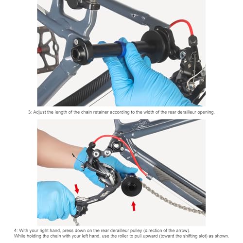 Support de chaîne de vélo pour essieu traversant avec finition haute précision route - 4
