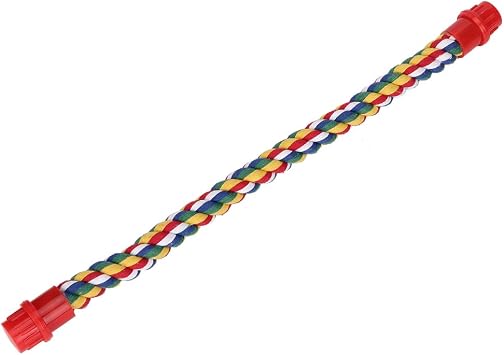 Bird Rope Perch, Colorful Bendable Chewable Cotton Ropes Perch Stand for Parrot Budgie Parakeet Cockatiel Conure Lovebird Finch Canary S