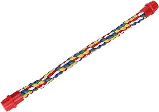 Bird Rope Perch, Colorful Bendable Chewable Cotton Ropes Perch Stand for Parrot Budgie Parakeet Cockatiel Conure Lovebird Finch Canary (S)